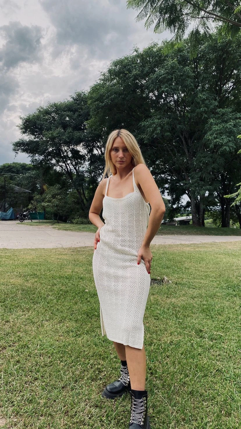 Vestido largo crochet