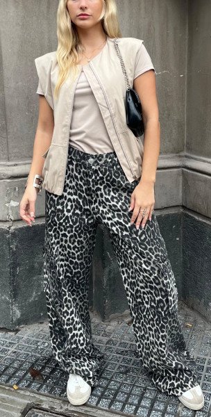 Jean Animal Print Cargo